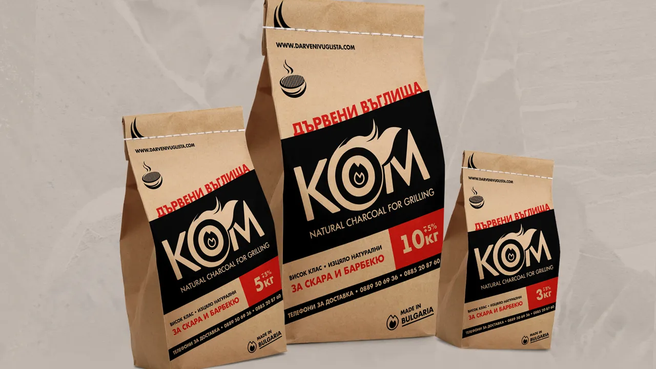 KOM Charcoal for BBQ — Premium Quality, Eco-Friendly