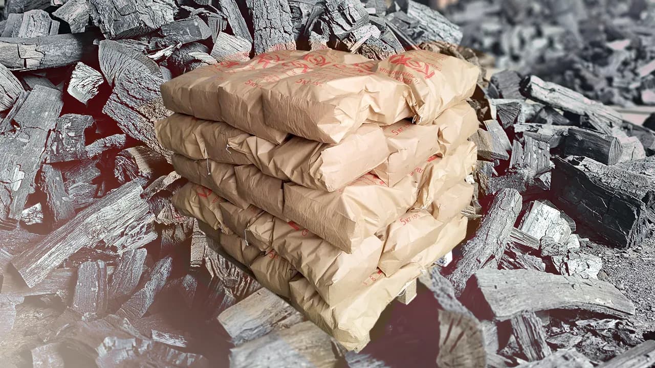 KOM Charcoal — Photos from Production and BBQ Products